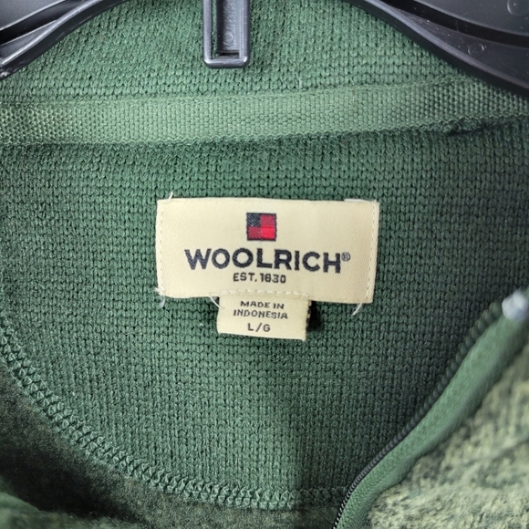Woolrich Fleece 1/4 Zip Pullover Mens Jacket Sz Large - Picture 4 of 10